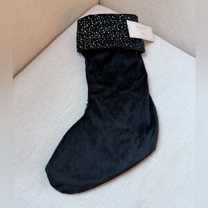 Cupcakes and Cashmere Black Velvet Rhinestone Christmas Stocking